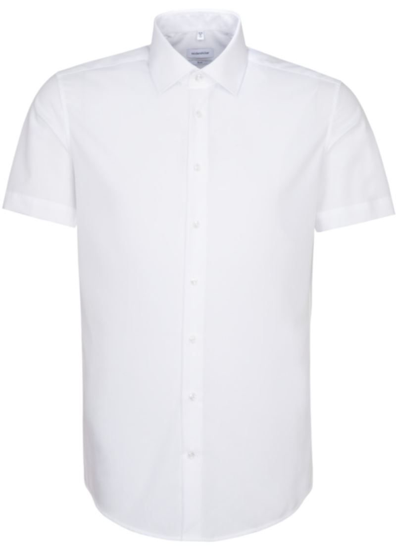 Seidensticker Hemd kurzarm Shirt Slim Ssl – White