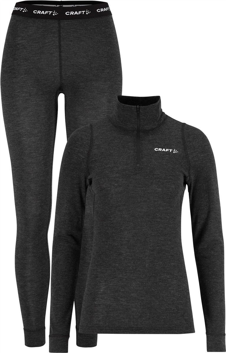 Craft Corporate Damen Baselayer Set mit 1/4 Zip Wool Merino Hz Set W Arbeitshose