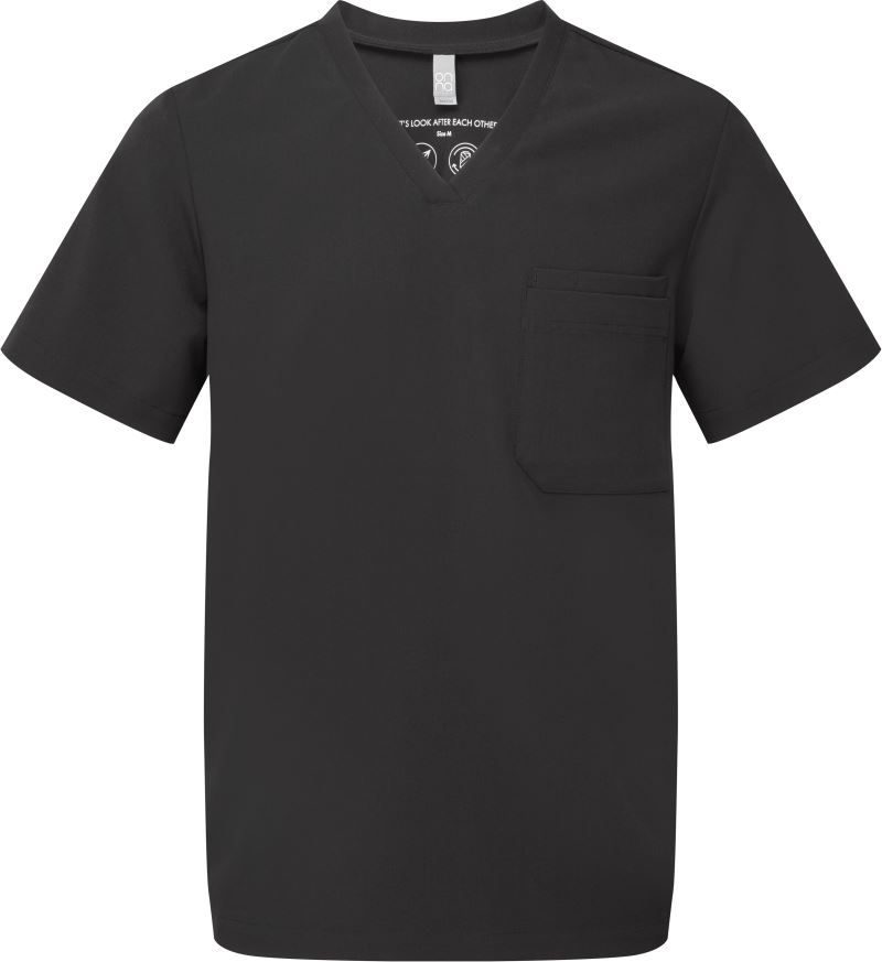 Onna Herren V-Ausschnitt Stretch Kasack Nn 200 – Black