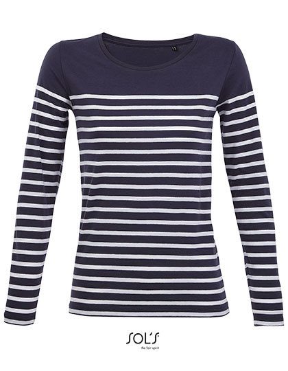Sol´s Women´s Long Sleeve Striped T-Shirt Matelot 03100