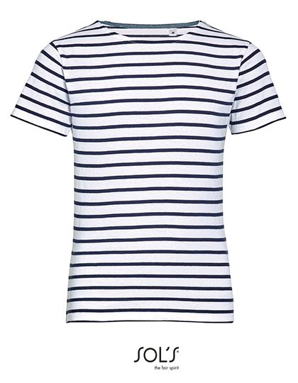 Sol´s Kids´ Round Neck Striped T-Shirt Miles 01400