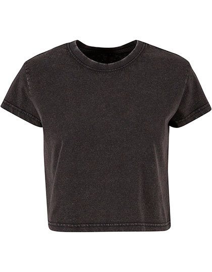 Build Your Brand Ladies Vintage Cropped Tee BY305