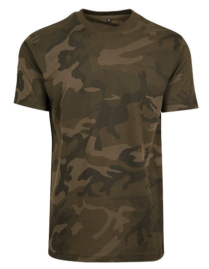 Build Your Brand Camo Round Neck Tee BY109