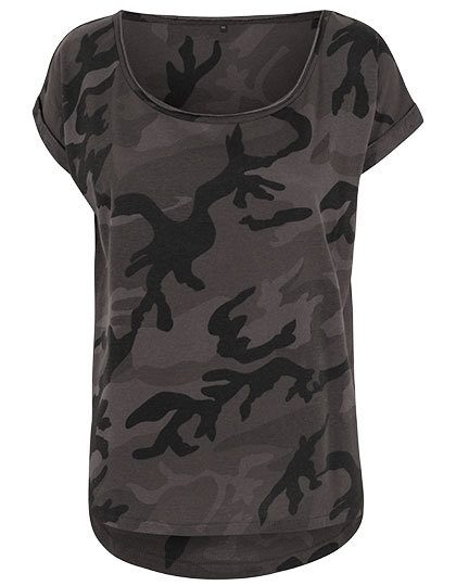 Build Your Brand Ladies Camo Tee BY064