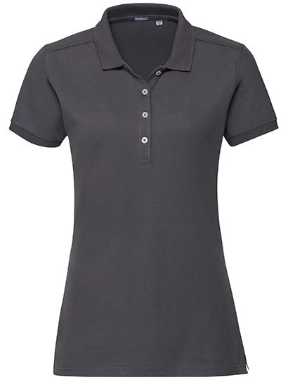 Russell Athletic Ladies' Fitted Stretch Polo R-566f-0 – Convoy Grey (Solid)