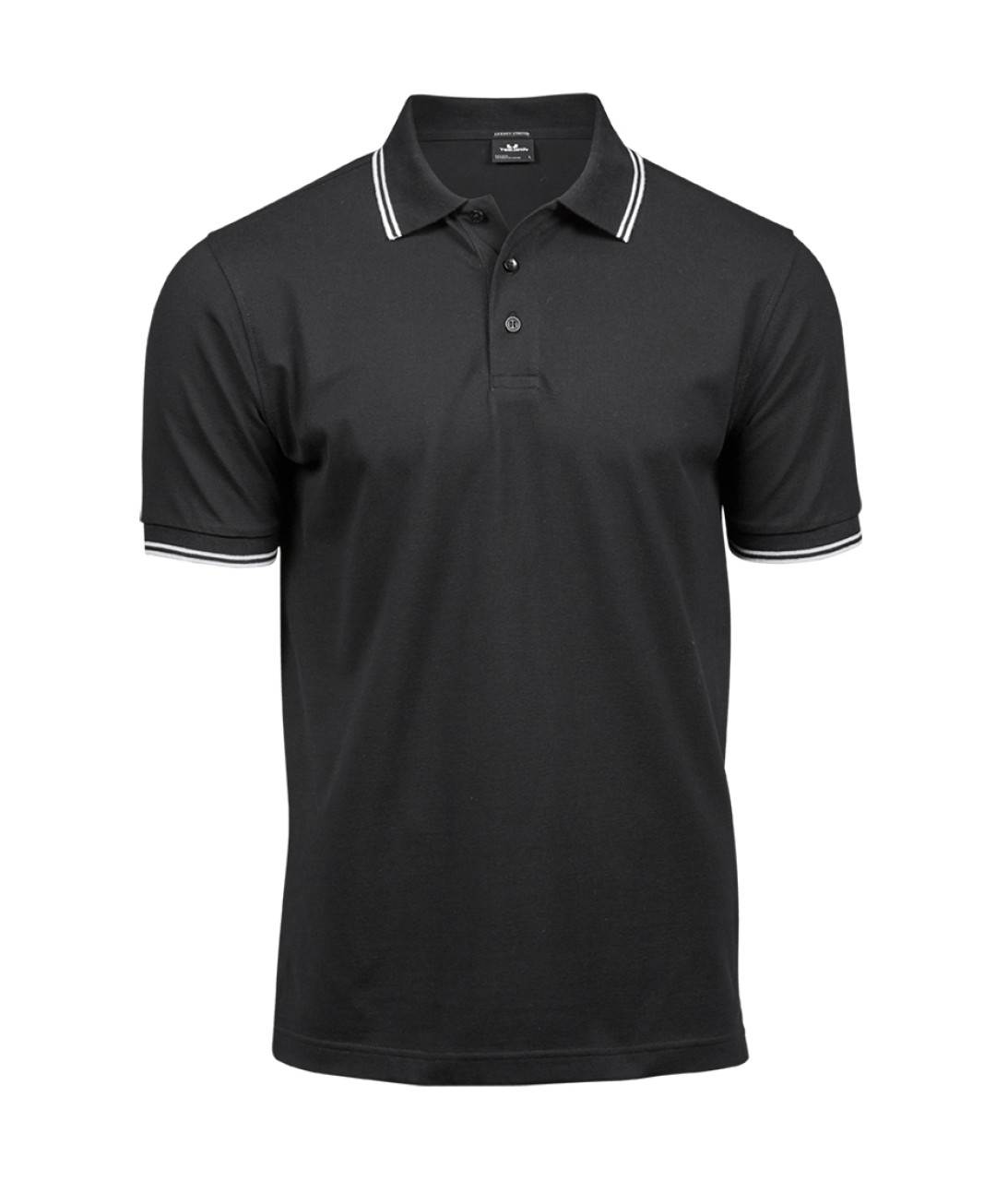 Tee Jays Luxury Stripe Stretch Polo – Black/White