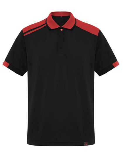 Roly Workwear Poloshirt Samurai PO8410 – Black 02/Red 60