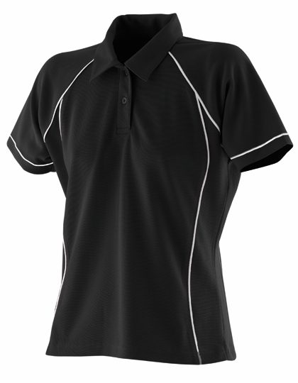 Finden+Hales Ladies´ Piped Performance Polo LV371