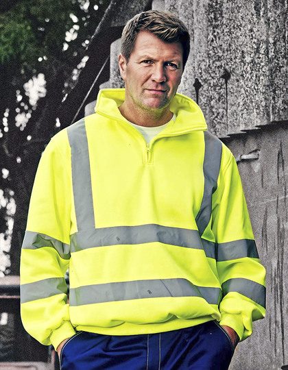 Yoko Hi-Vis 1/4 Zip Sweatshirt Hvk06