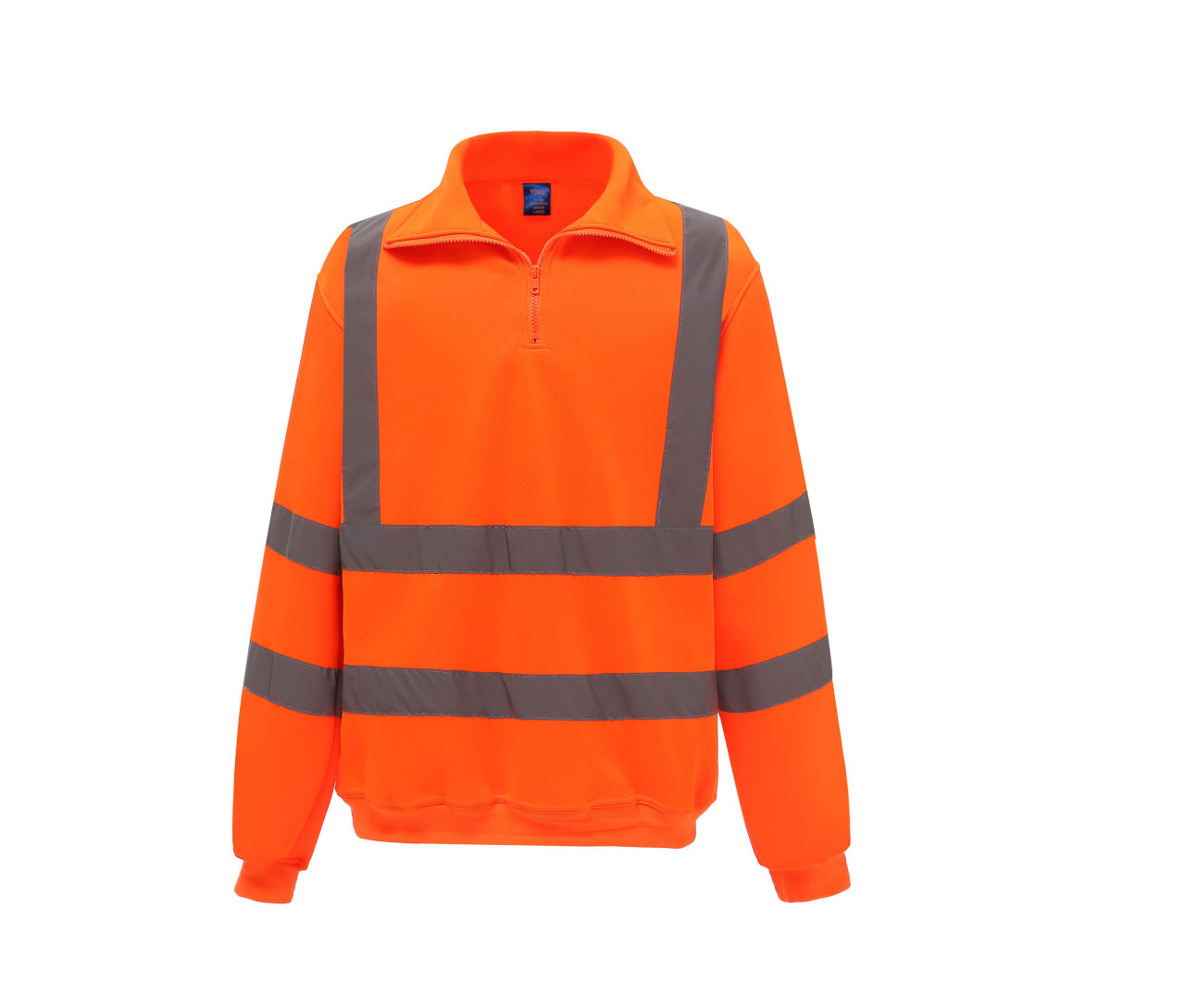 Yoko Hi-Vis 1/4 Zip Sweatshirt – Hi Vis Orange