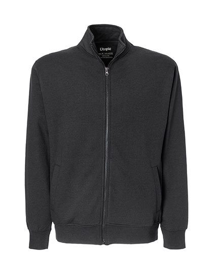 Utopic Unisex Sweat Jacket UT24002 – Black