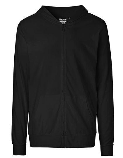 Neutral Unisex Jersey Hoodie With Zip O62301