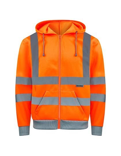 Korntex Hi-Vis Workwear Hooded Sweat-Jacket Galway Kxzho