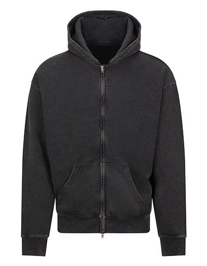 Just Hoods Vintage Washed Zoodie JH185 – Washed Black
