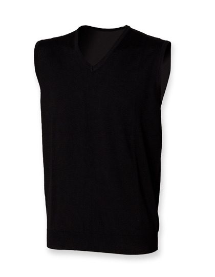 Henbury Men´s Lightweight Sleeveless V-Neck Jumper H724