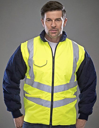 Yoko Hi-Vis Chevron Quilted Jacket Hvw703