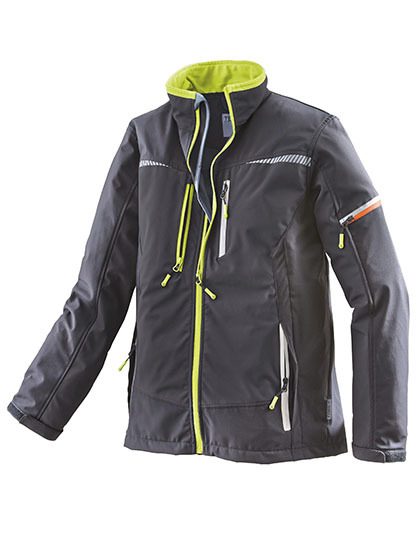 Terrax Workwear Men´s Softshell Jacket 61393 – Black/Lime