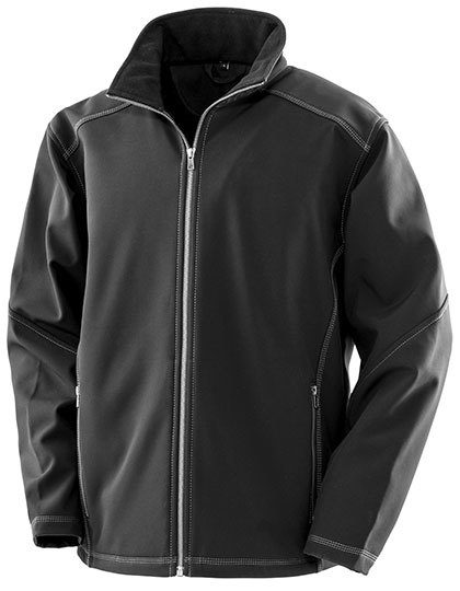 Result Workguard Men´s Treble Stitch Softshell Jacket R455M – Black