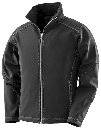 Result Workguard Women´s Treble Stitch Softshell Jacket R455F – Black