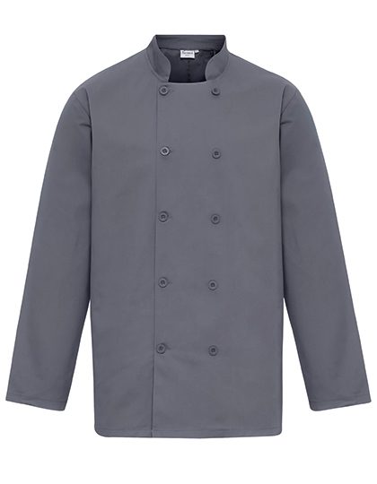 Premier Workwear Long Sleeve Chef´s Jacket PR657 – Steel (ca. Pantone 7545C)