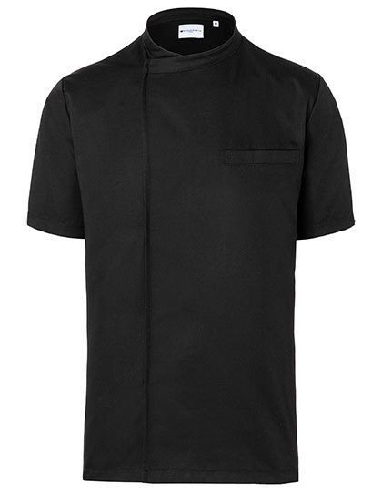 Karlowsky Kurzarm Überwurf-Kochhemd Basic Bjm – Black (ca. Pantone 419C)