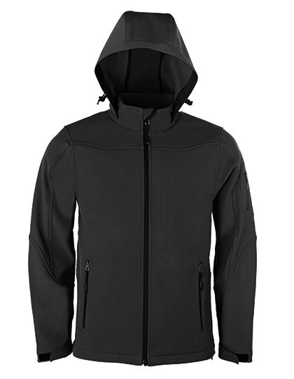 Hrm Men´s Hooded Soft-Shell Jacket 1101 – Dark Grey