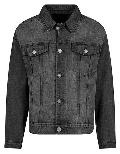 Build Your Brand Heavy Ounce Boxy Denim Jacket BY312