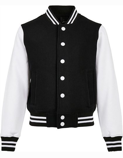 Build Your Brand Kids´ Organic Sweat College Jacket BY187