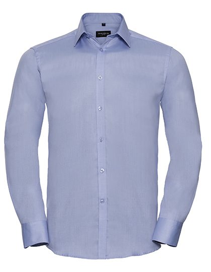 Russell Athletic Collection Men's Long Sleeve Tailored Herringbone Shirt R-962m-0
