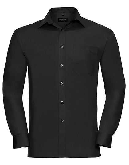 Russell Athletic Collection Men's Long Sleeve Classic Pure Cotton Poplin Shirt R-936m-0