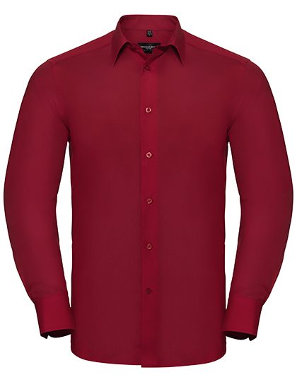 Russell Athletic Collection Men's Long Sleeve Tailored Polycotton Poplin Shirt R-924m-0