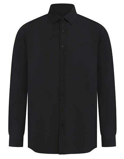 Henbury Men´s Long Sleeved ´Cotton Feel´ Coolplus Shirt H582