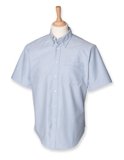 Henbury Men´s Classic Short Sleeved Oxford Shirt H515 – Blue Oxford