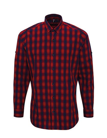Premier Workwear Men´s Mulligan Check Cotton Long Sleeve Shirt PR250