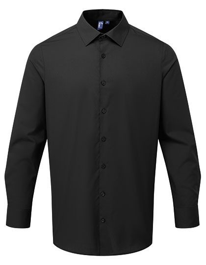 Premier Workwear Men’s Long Sleeve ‘Recyclight’ Poplin Shirt PR203