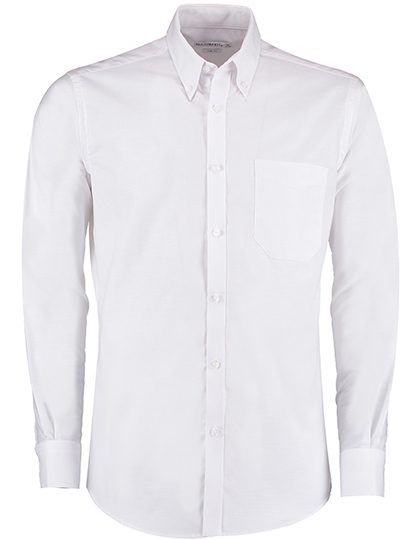 Kustom Kit Men`s Slim Fit Workwear Oxford Shirt Long Sleeve KK184