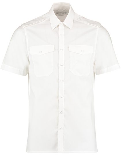 Kustom Kit Men´s Tailored Fit Pilot Shirt Short Sleeve KK133