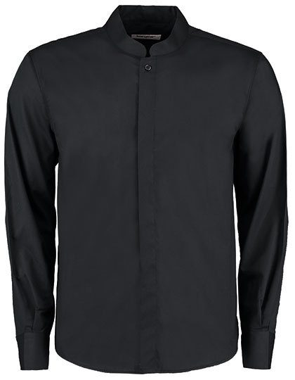 Kustom Kit Men´s Tailored Fit Mandarin Collar Shirt Long Sleeve KK123