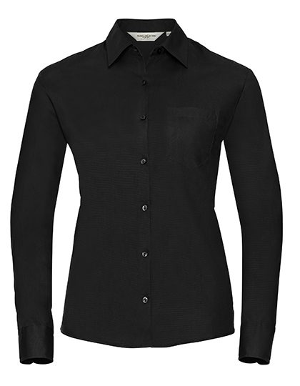 Russell Athletic Collection Ladies' Long Sleeve Classic Pure Cotton Poplin Shirt R-936f-0