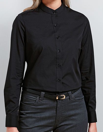 Premier Workwear Women´s Banded Collar Grandad Shirt PR358