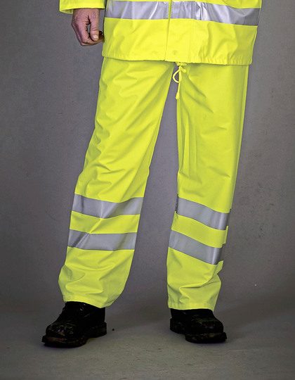 Yoko Hi-Vis Soft Flex Breathable Rain Trousers Hvs451