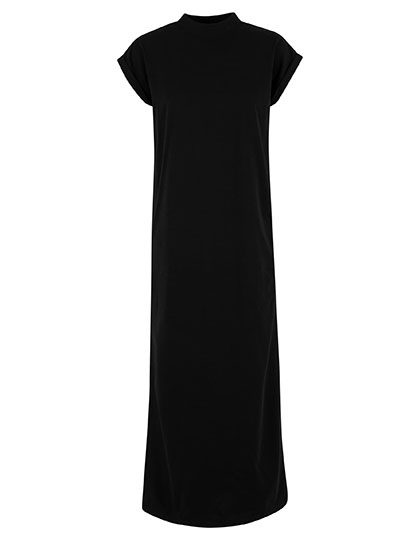 Build Your Brand Ladies Sorona Long Extended Shoulder Dress BY415