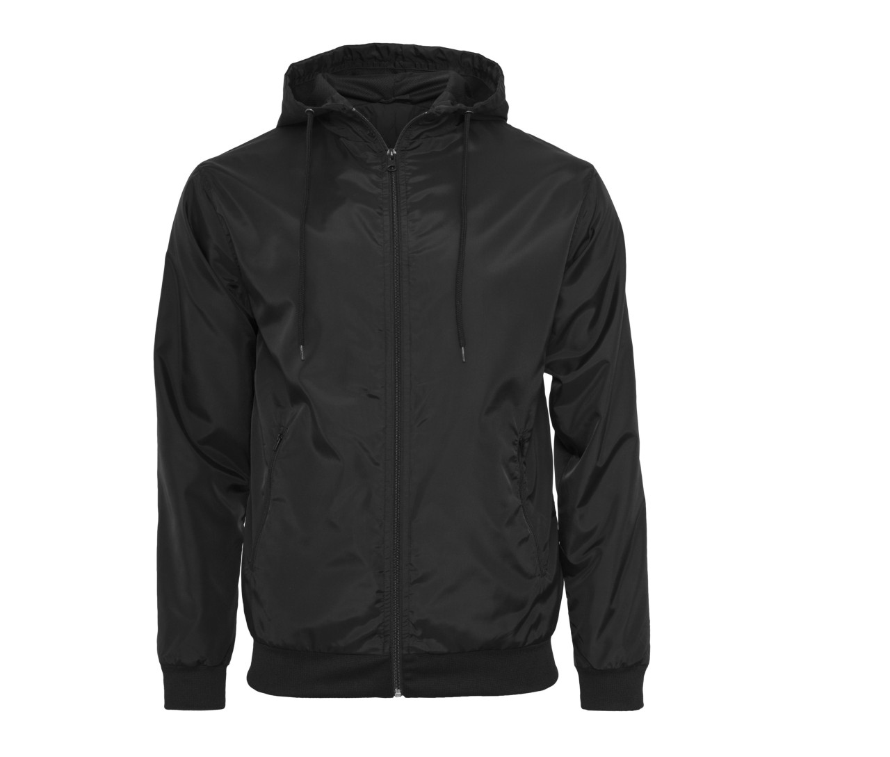 Build Your Brand Windrunner Jacke – Black/Black