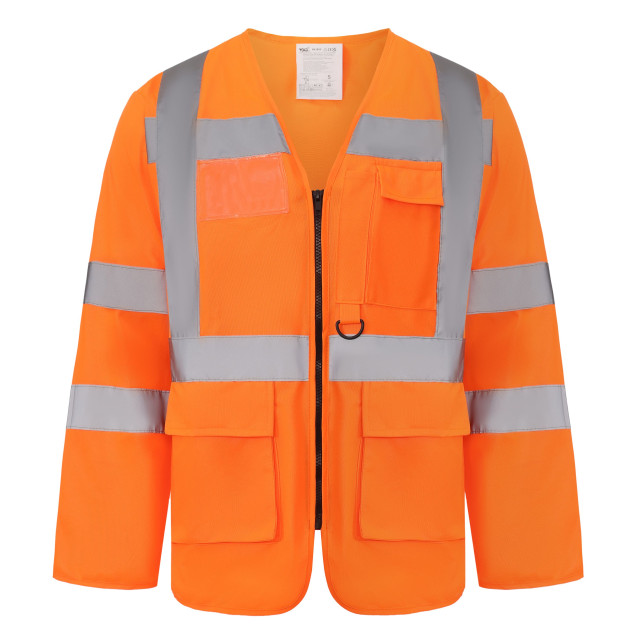 Yoko Hi-Vis Executive Long Sleeve Waistcoat