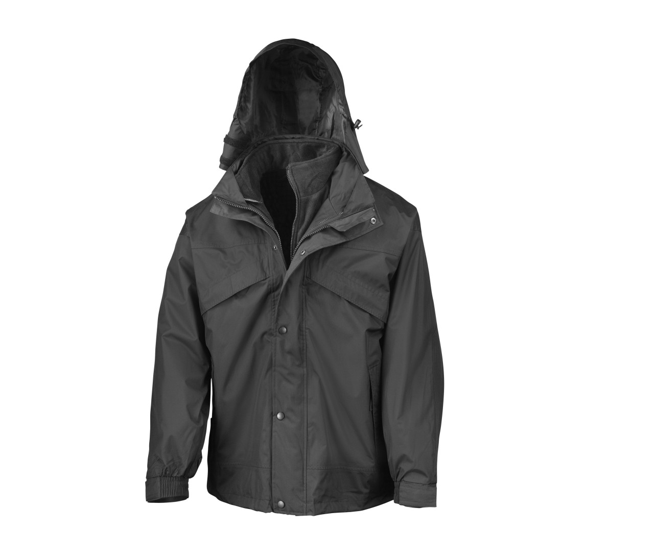 Result 3-IN-1 Zip And Clip Jacket – Black