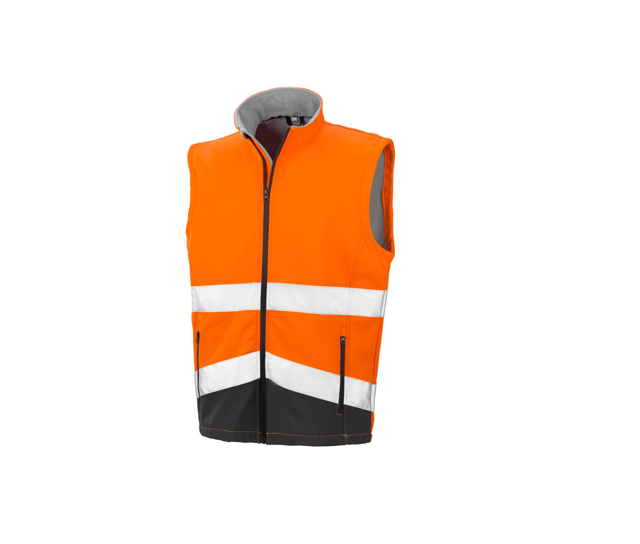 Result Printable Safety Softshell Gilet – Fluorescent Orange/Black