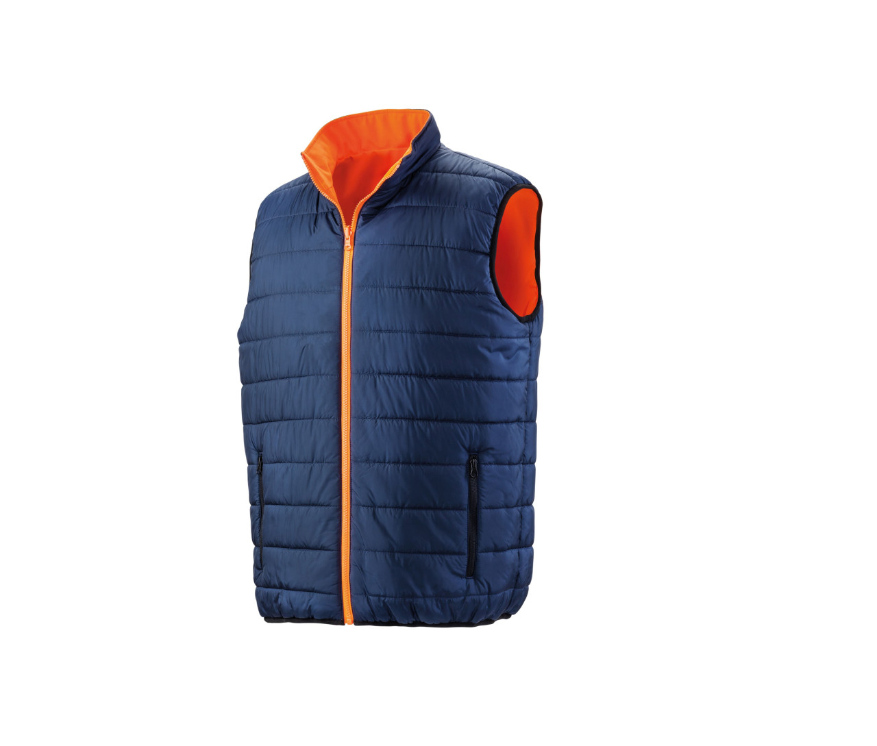 Result Reversible Soft Padded Safety Gilet – Fluorescent Orange/Navy