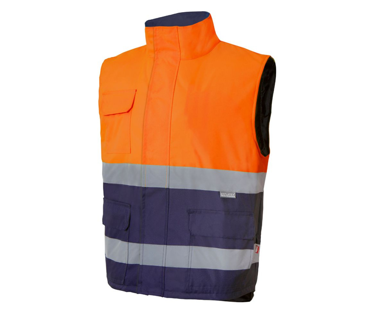 Velilla Hv Two-Tone Padded Vest – Fluo Orange / Navy