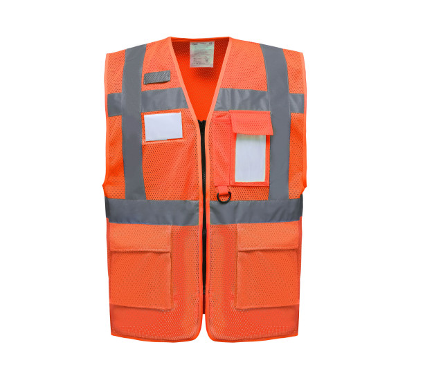 Yoko Hi-Vis Top Cool Recycled Open Mesh Executive Waistcoat