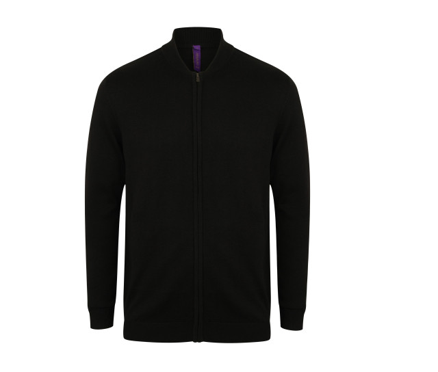 Henbury Unisex Knitted Bomber Jacket